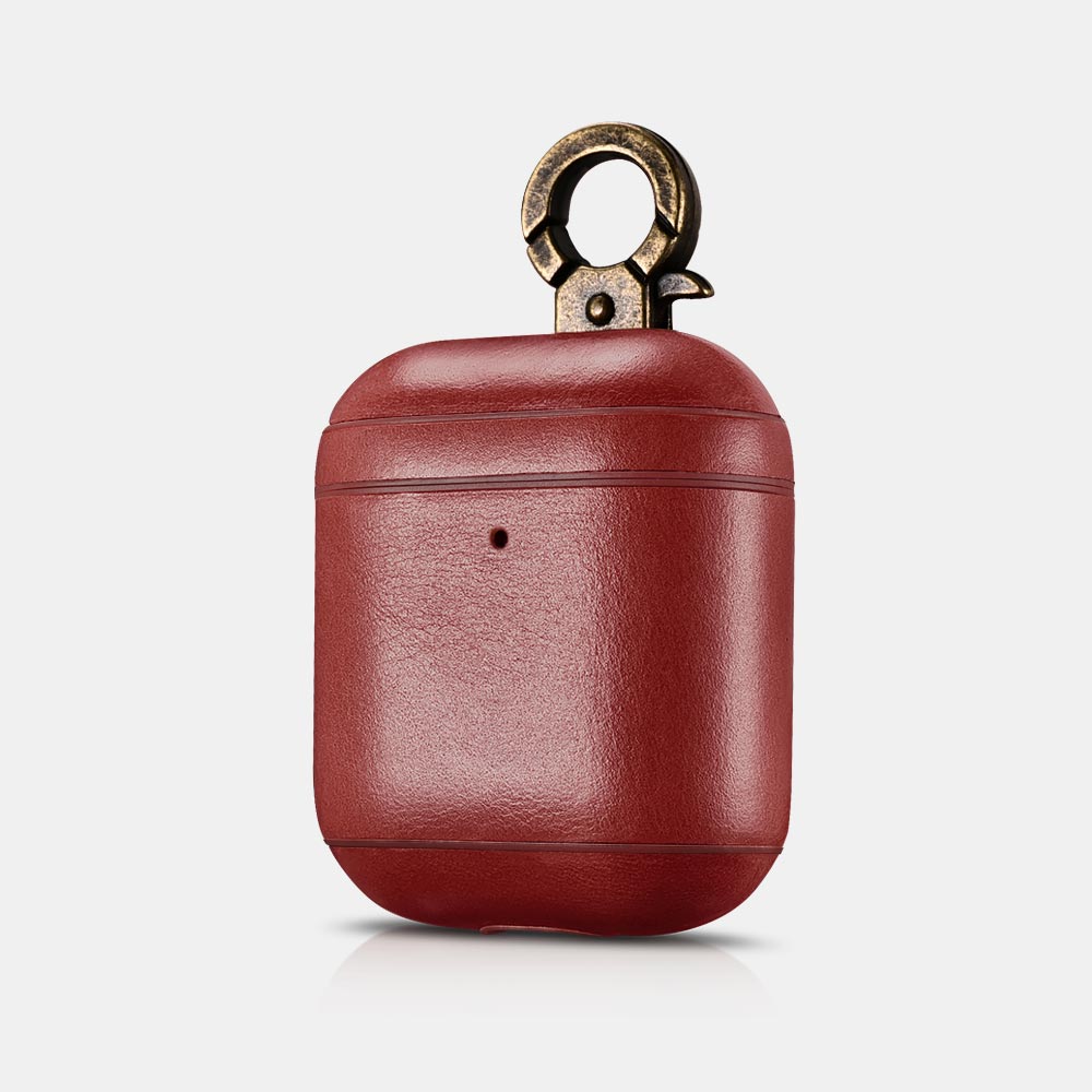 AirPods 1/2 Leather Protective Case Cover with Hook by Hardiston - premium AirPods Cases
