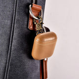 AirPods 1/2 Leather Protective Case Cover with Hook by Hardiston - premium AirPods Cases