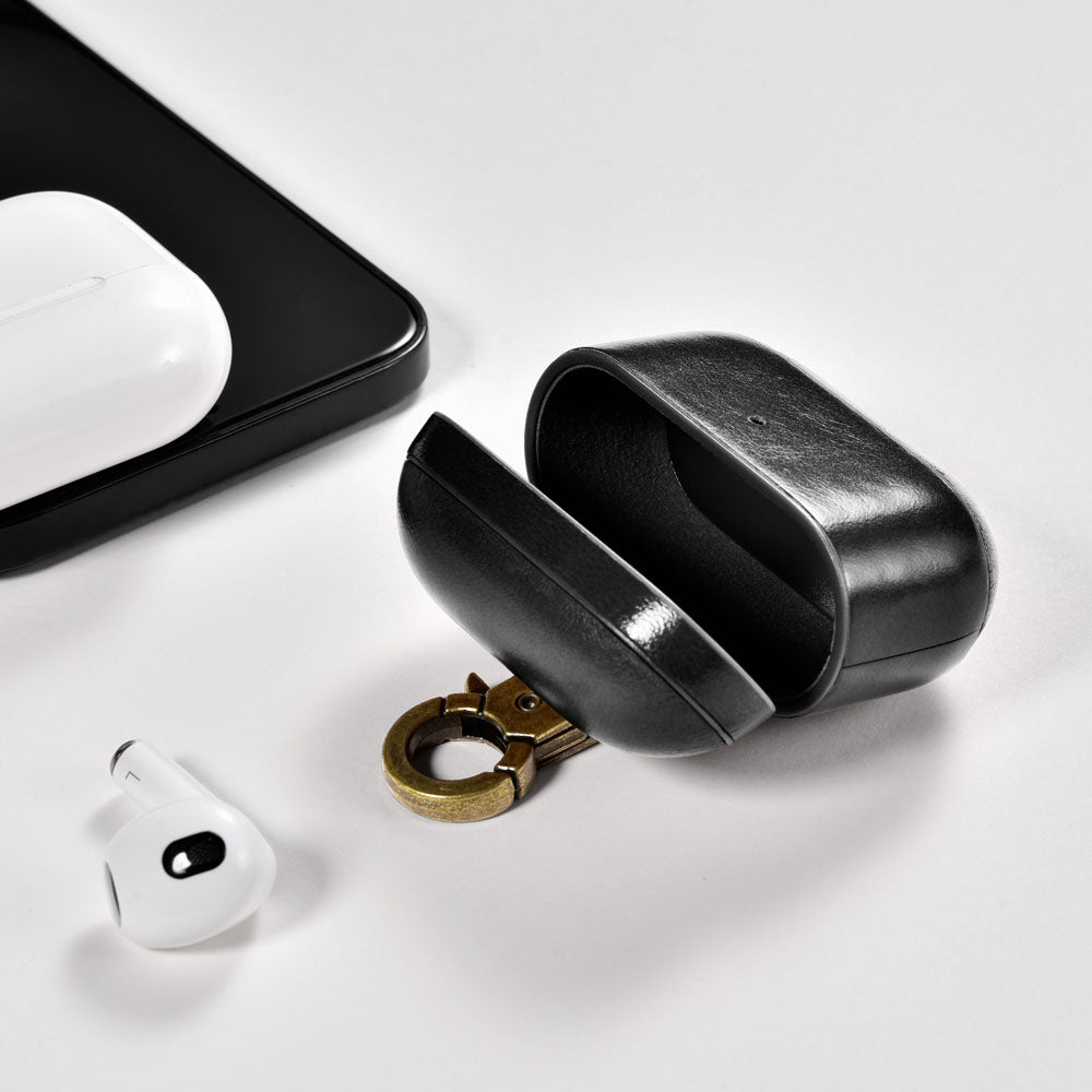 AirPods 1/2 Leather Protective Case Cover with Hook by Hardiston - premium AirPods Cases