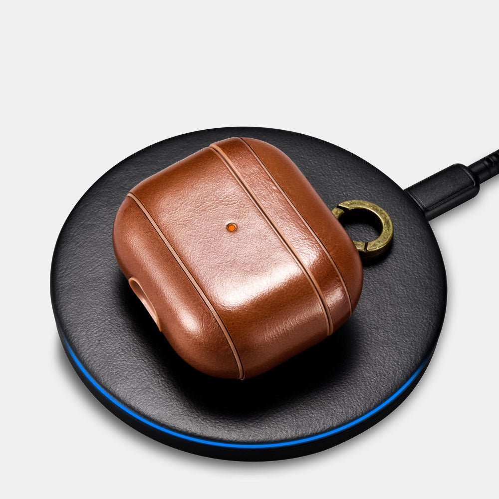 AirPods 3 Leather Protective Case Cover with Hook by Hardiston - premium AirPods Cases