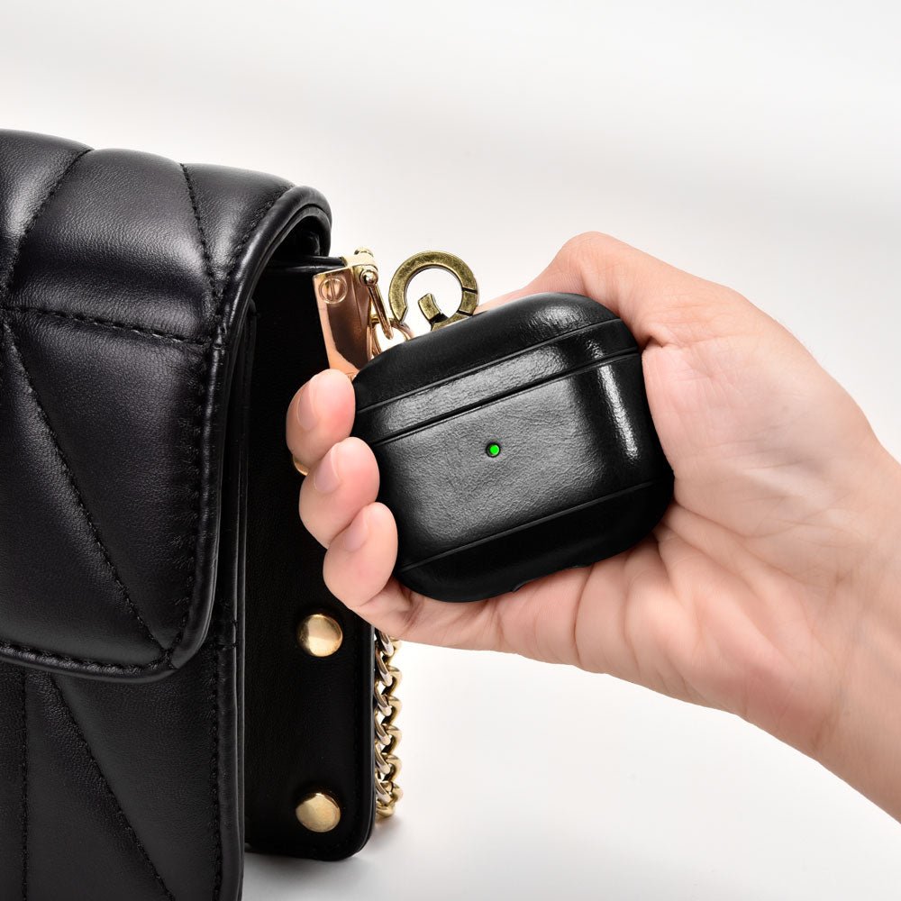 AirPods 3 Leather Protective Case Cover with Hook by Hardiston - premium AirPods Cases