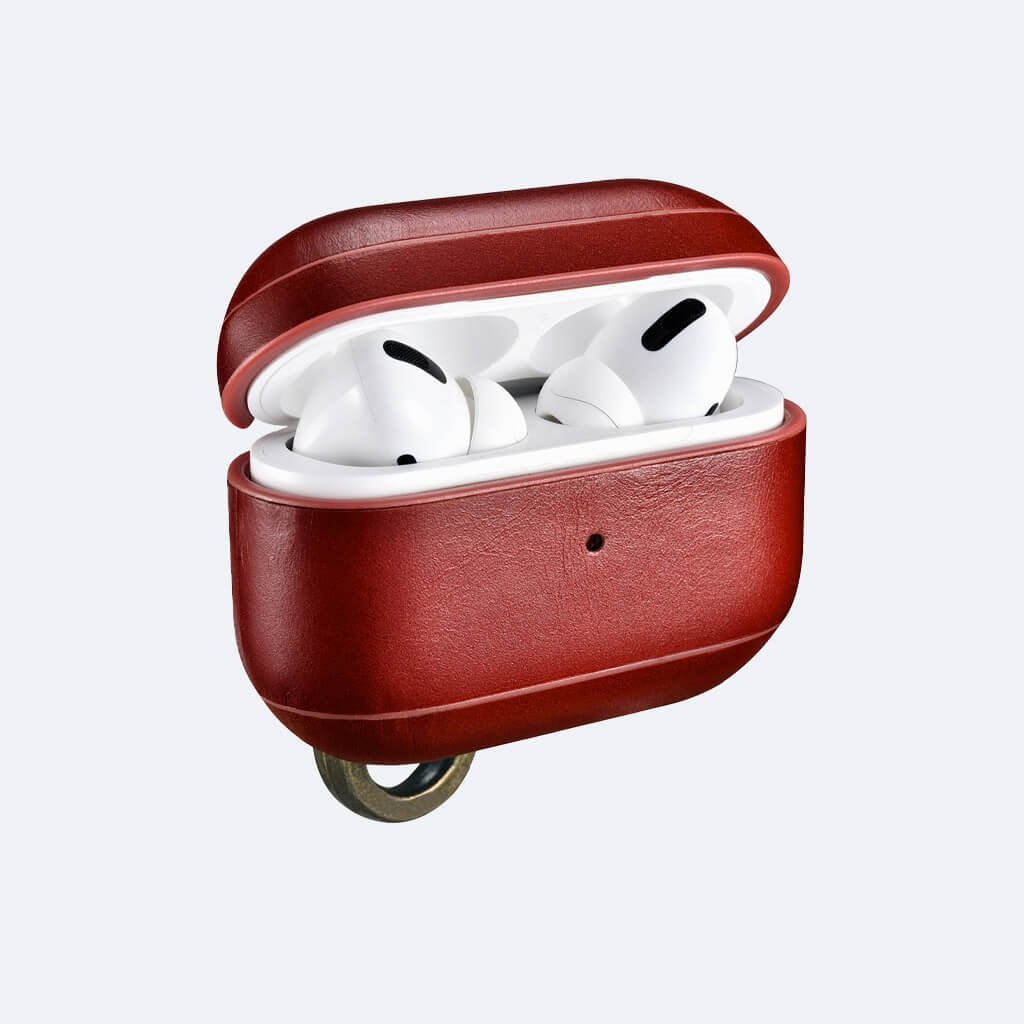AirPods Pro Leather Protective Case Cover with Hook by Hardiston - premium AirPods Cases