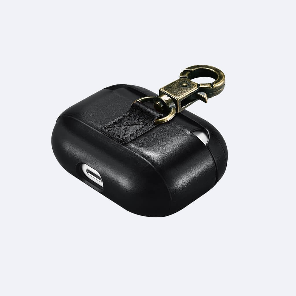 AirPods Pro Leather Protective Case Cover with Hook by Hardiston - premium AirPods Cases