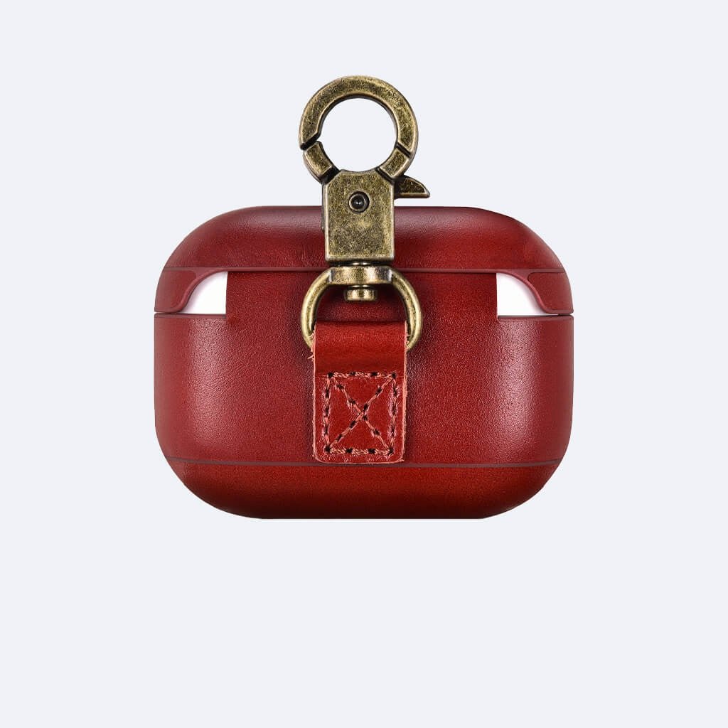 AirPods Pro Leather Protective Case Cover with Hook by Hardiston - premium AirPods Cases