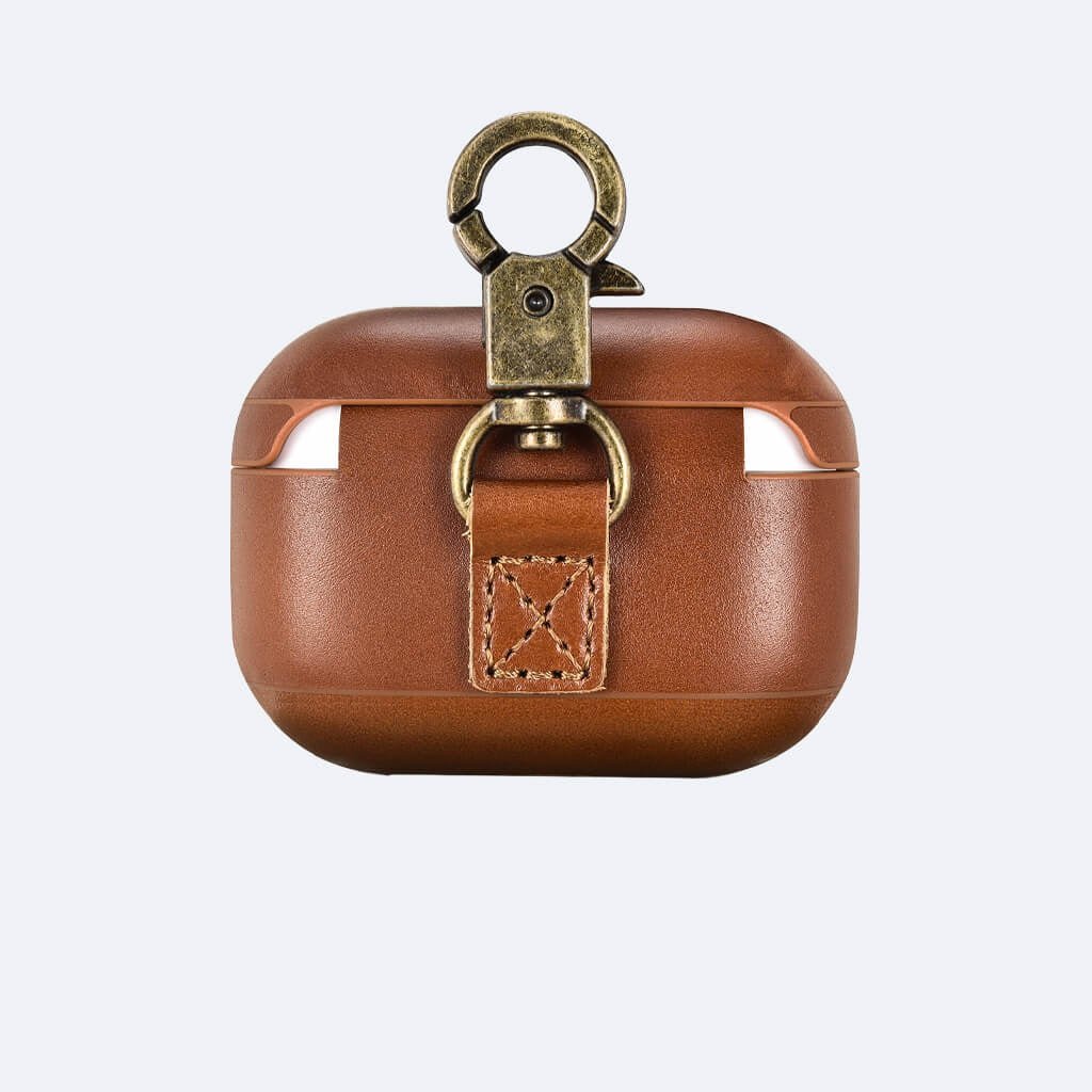 AirPods Pro Leather Protective Case Cover with Hook by Hardiston - premium AirPods Cases