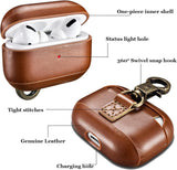 AirPods Pro Leather Protective Case Cover with Hook by Hardiston - premium AirPods Cases