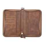 Handcrafted Leather Zipped Passport Holder with Wristlet by Hardiston - premium Passport Cases