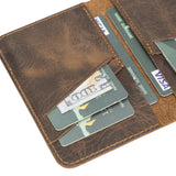 Handmade Genuine Leather Bi - Fold Card Holder by Hardiston - premium Card Holders