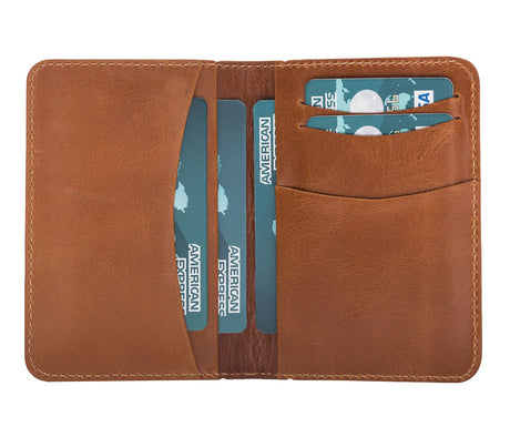 Handmade Genuine Leather Card Holder with 7 Slots by Hardiston - premium Card Holders