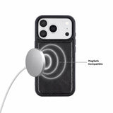 iPhone 18 Pro Slim Snap-On Leather Case – MagSafe & TPE Bumper