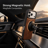 iPhone 18 Pro Slim Snap-On Leather Case – MagSafe & TPE Bumper