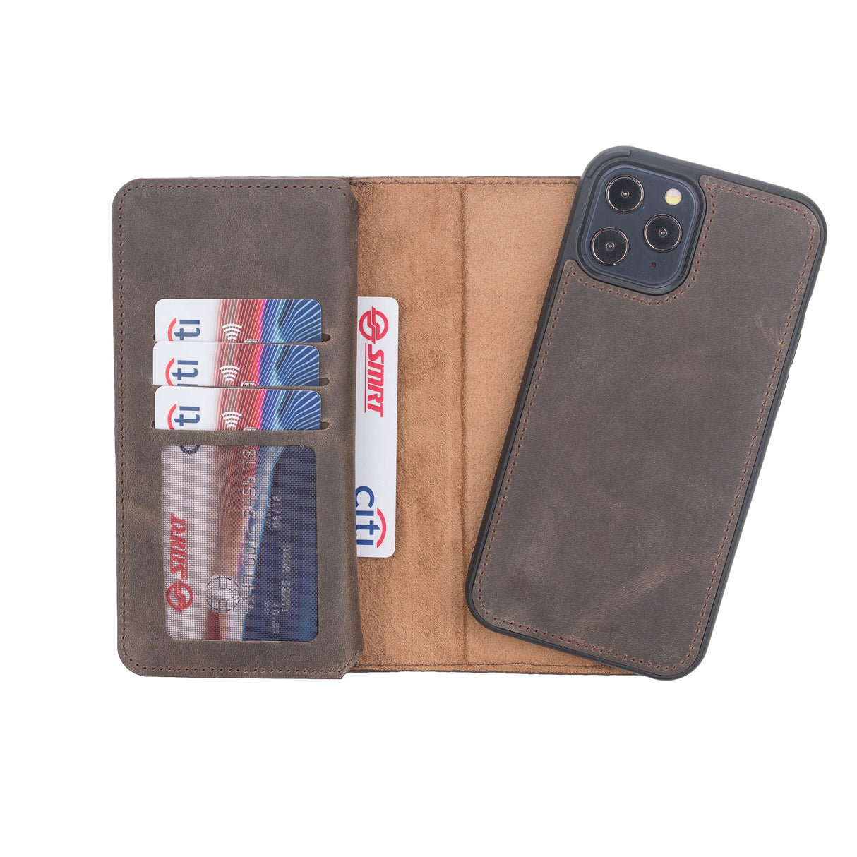 iPhone 12 Pro Max Leather Dual Wallet Case by Hardiston - premium iPhone 12 Cases