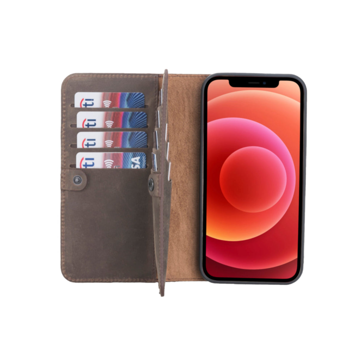 iPhone 12 Pro Max Leather Dual Wallet Case by Hardiston - premium iPhone 12 Cases