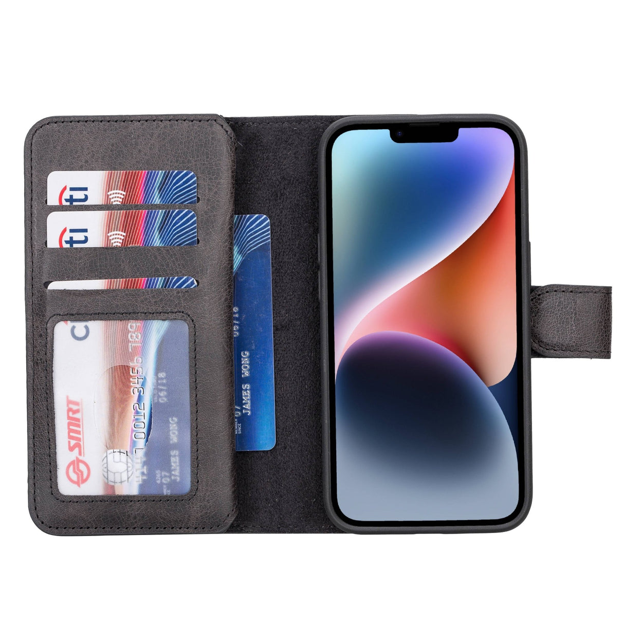 iPhone 14 Leather Dual Wallet Case by Hardiston - premium iPhone 14 Cases