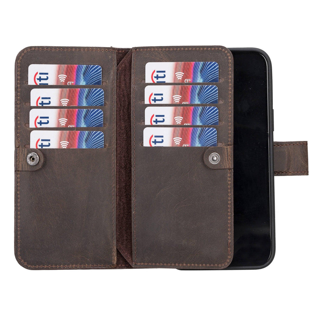 iPhone 14 Plus Leather Dual Wallet Case by Hardiston - premium mws_apo_generated