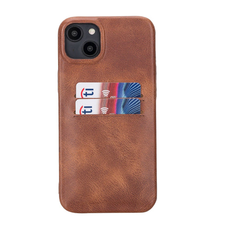 iPhone 14 Plus Leather Snap - On wallet case by Hardiston - premium iPhone 14 Cases