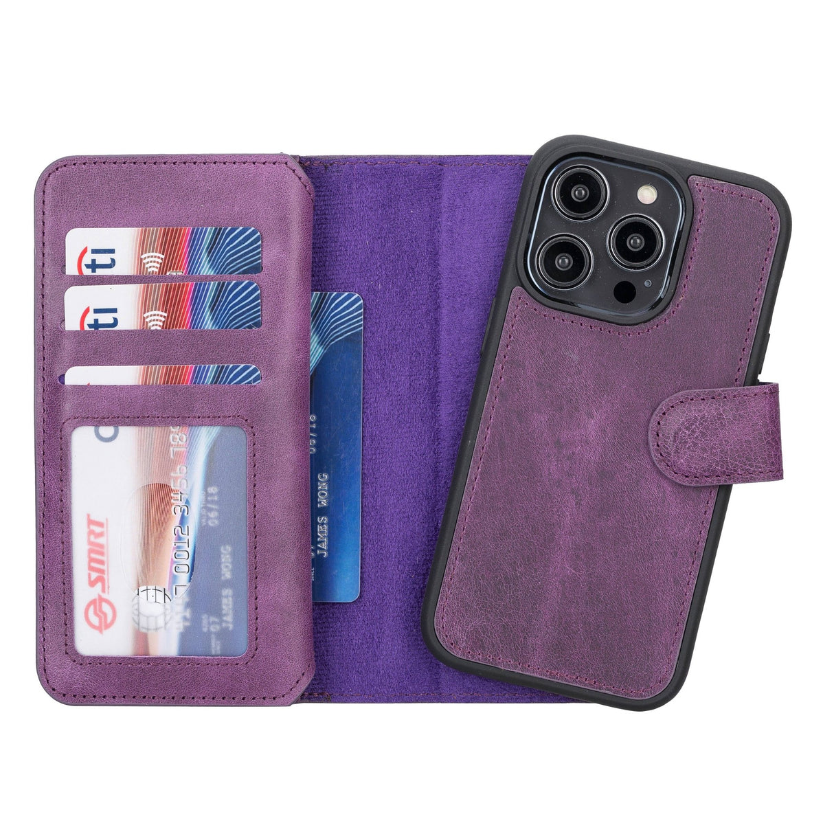 iPhone 14 Pro Dual Leather Wallet Case by Hardiston - premium iPhone 14 Cases