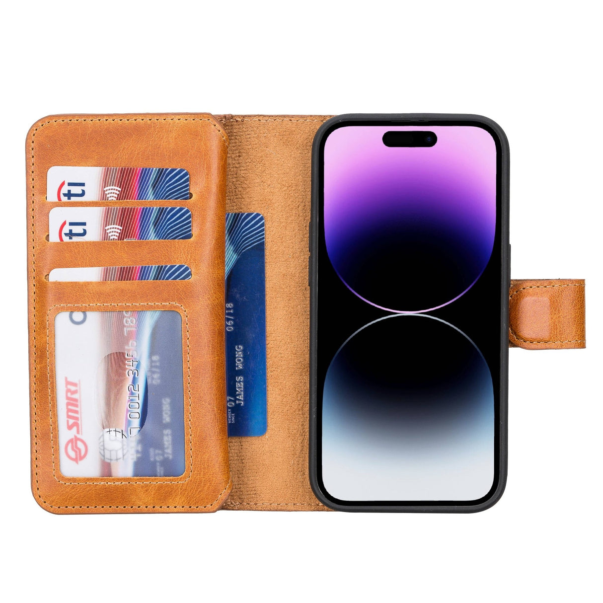 iPhone 14 Pro Dual Leather Wallet Case by Hardiston - premium iPhone 14 Cases