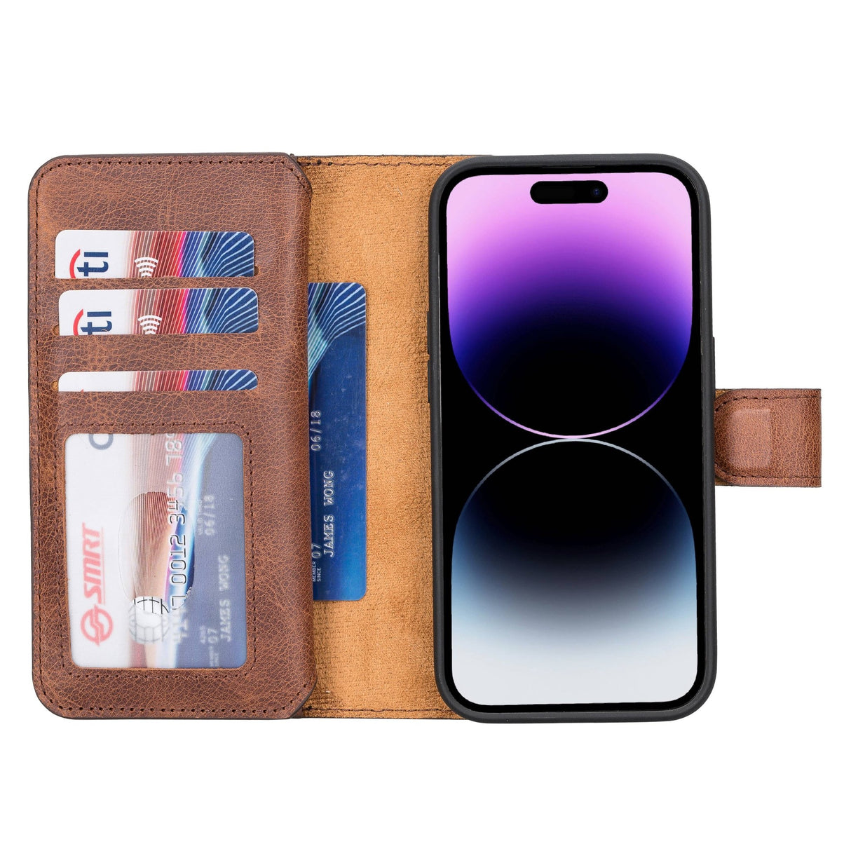 iPhone 14 Pro Dual Leather Wallet Case by Hardiston - premium iPhone 14 Cases