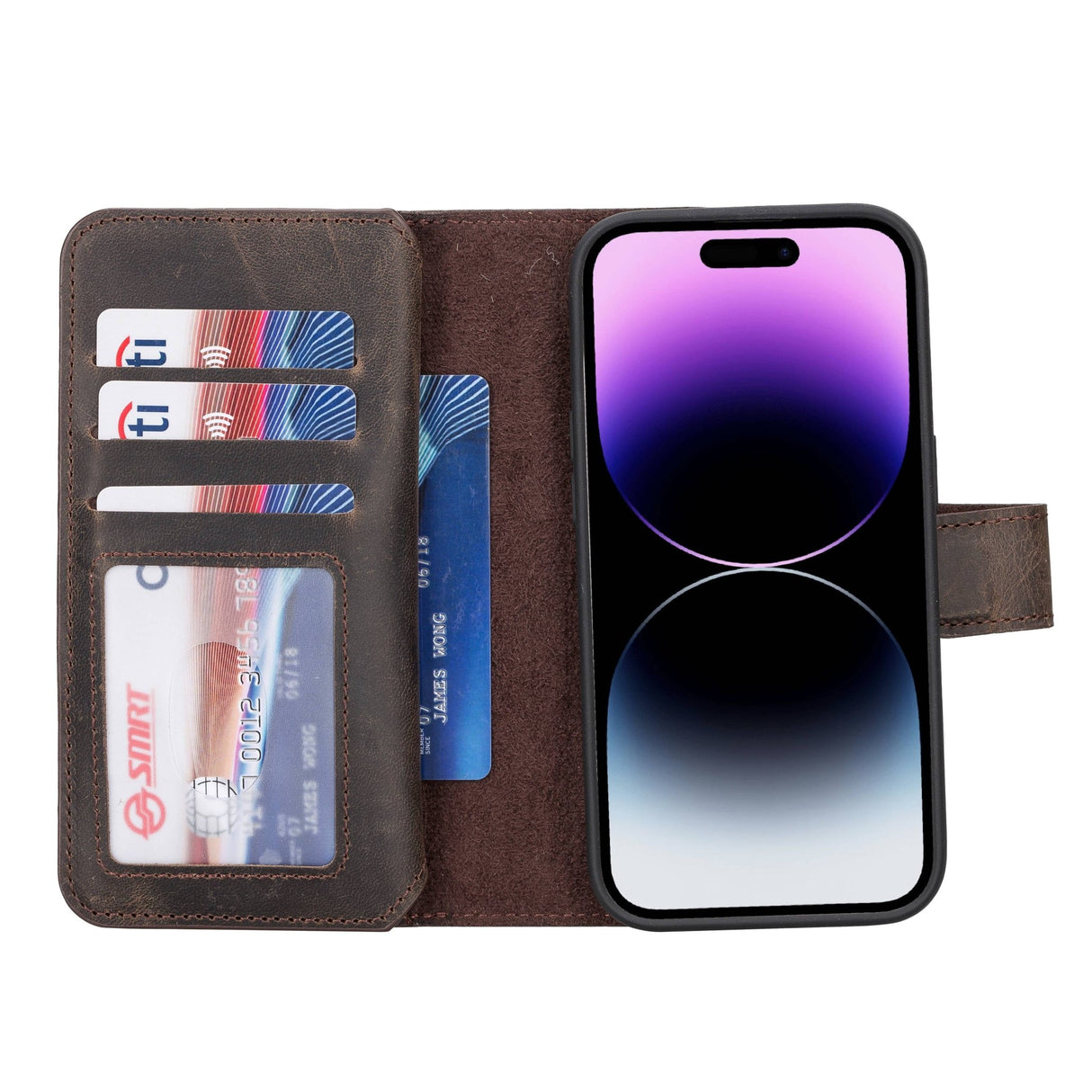 iPhone 14 Pro Dual Leather Wallet Case by Hardiston - premium iPhone 14 Cases