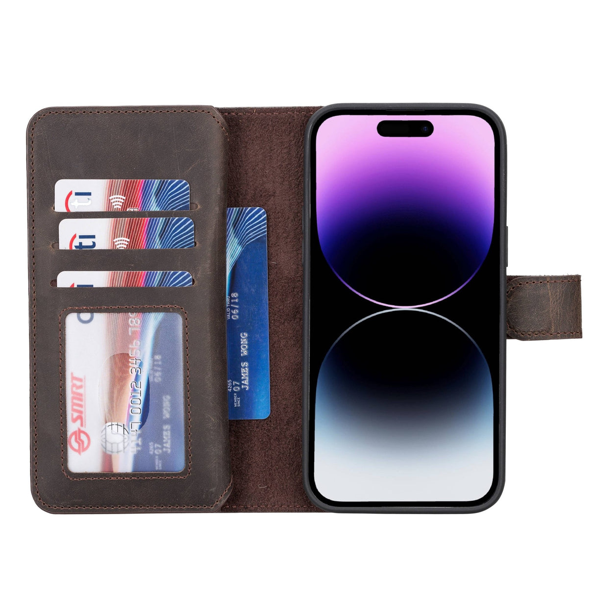 iPhone 14 Pro Max Dual Leather Wallet Case by Hardiston - premium iPhone 14 Cases