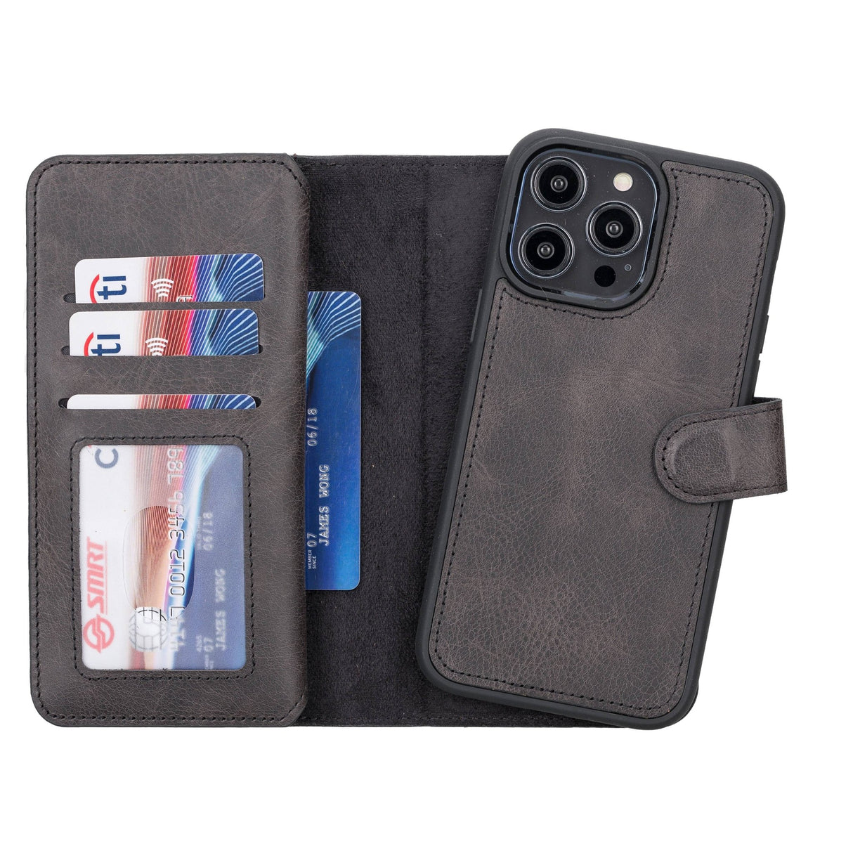 iPhone 14 Pro Max Dual Leather Wallet Case by Hardiston - premium iPhone 14 Cases