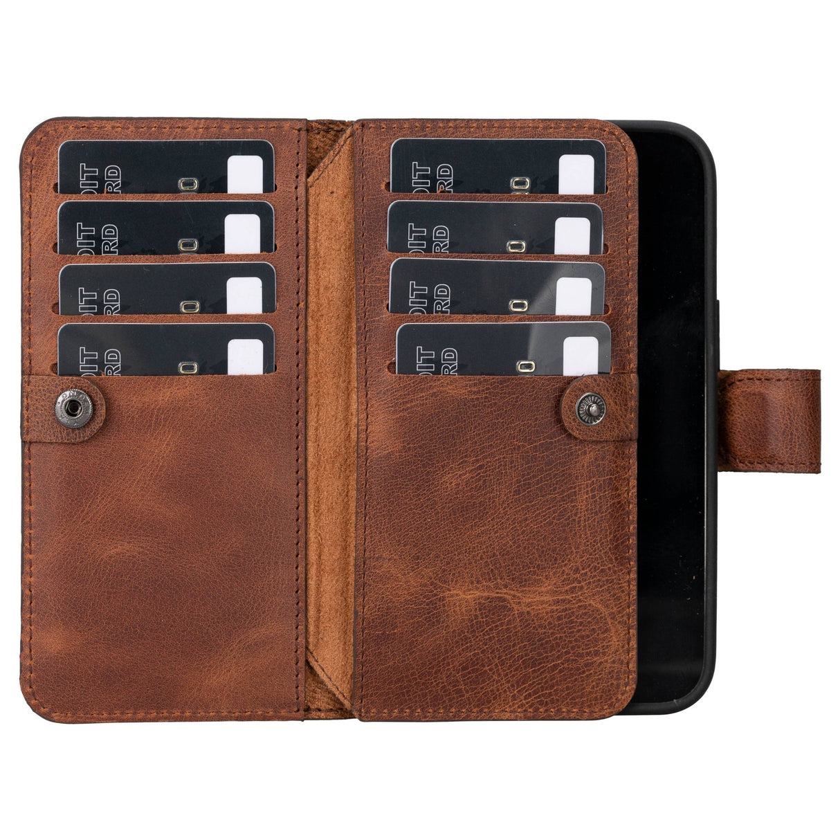 iPhone 15 Leather Dual Wallet Case by Hardiston - premium mws_apo_generated