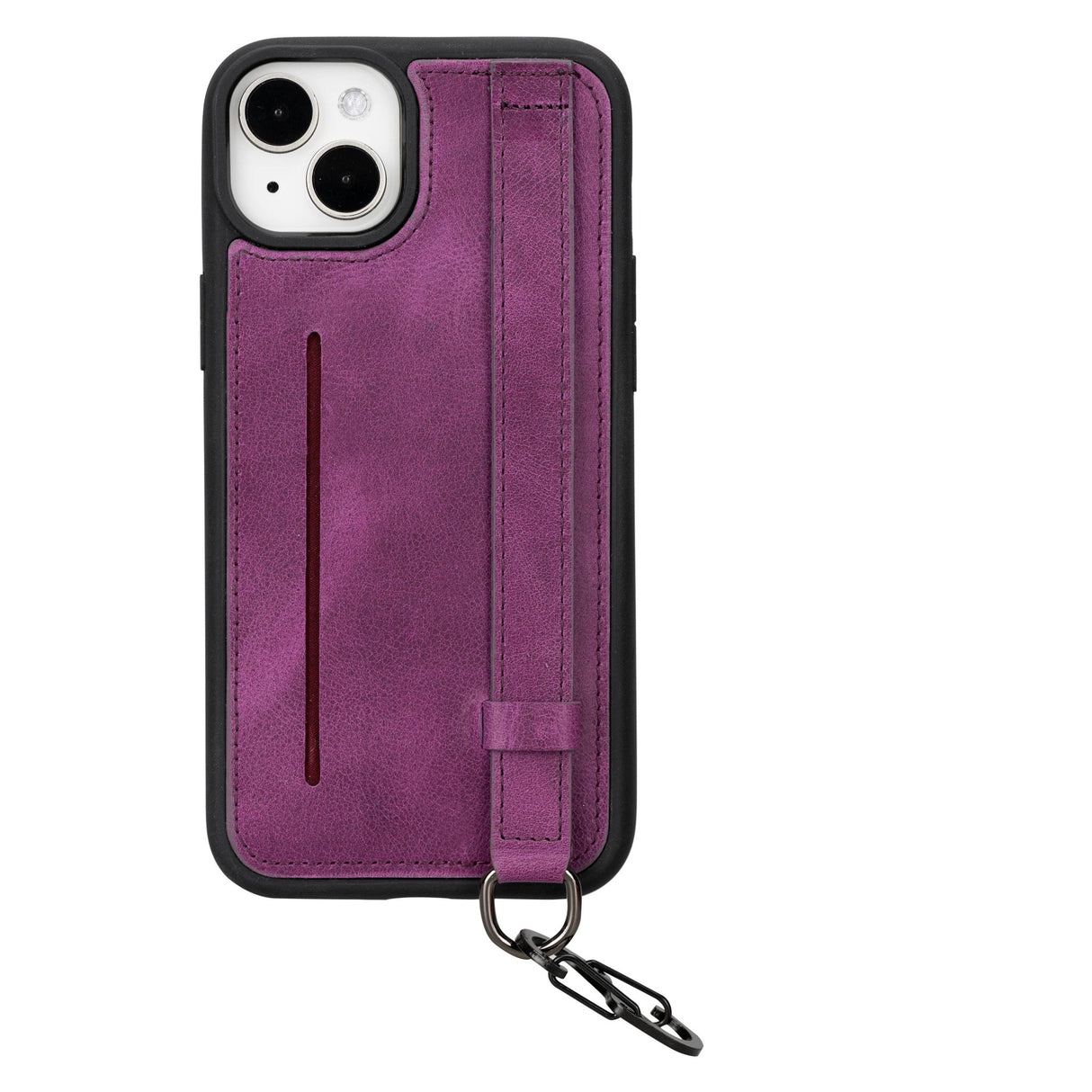 iPhone 15 Plus Snap - on Leather Grip Case by Hardiston - premium iPhone 15 Cases