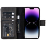 iPhone 15 Pro Dual Leather Wallet Case by Hardiston - premium iPhone 15 Cases
