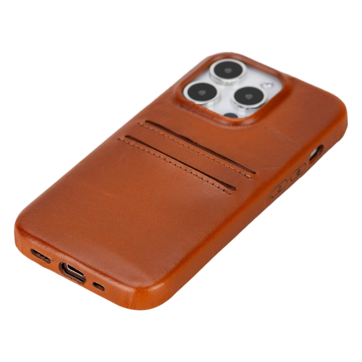 iPhone 15 Pro Leather Snap - on wallet case by Hardiston - premium iPhone 15 Cases