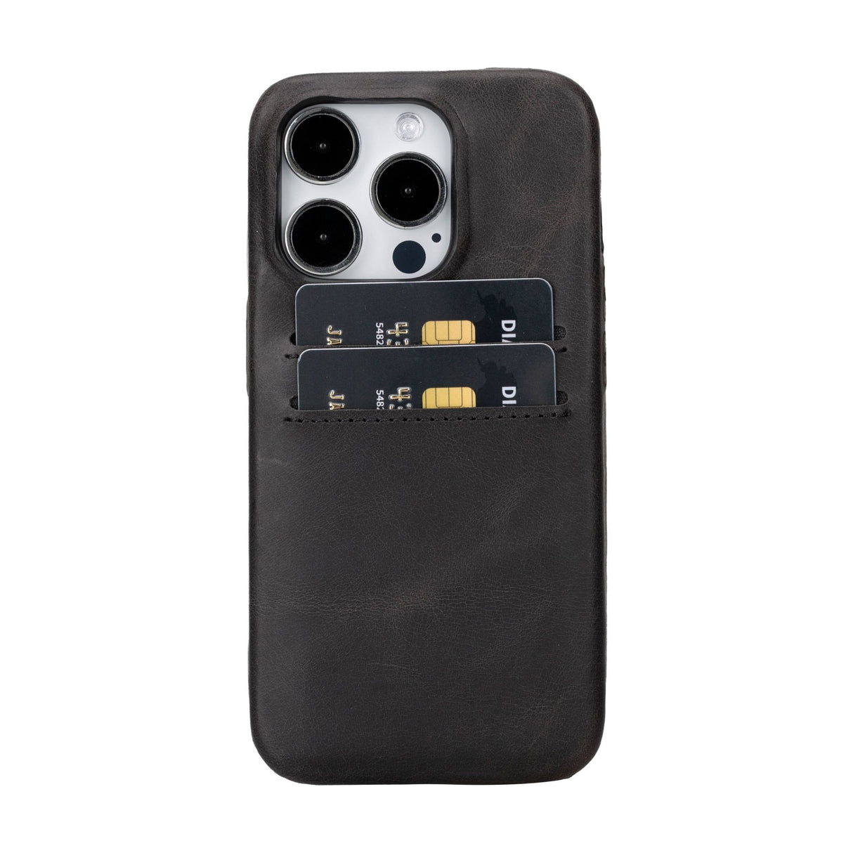iPhone 15 Pro Leather Snap - on wallet case by Hardiston - premium iPhone 15 Cases