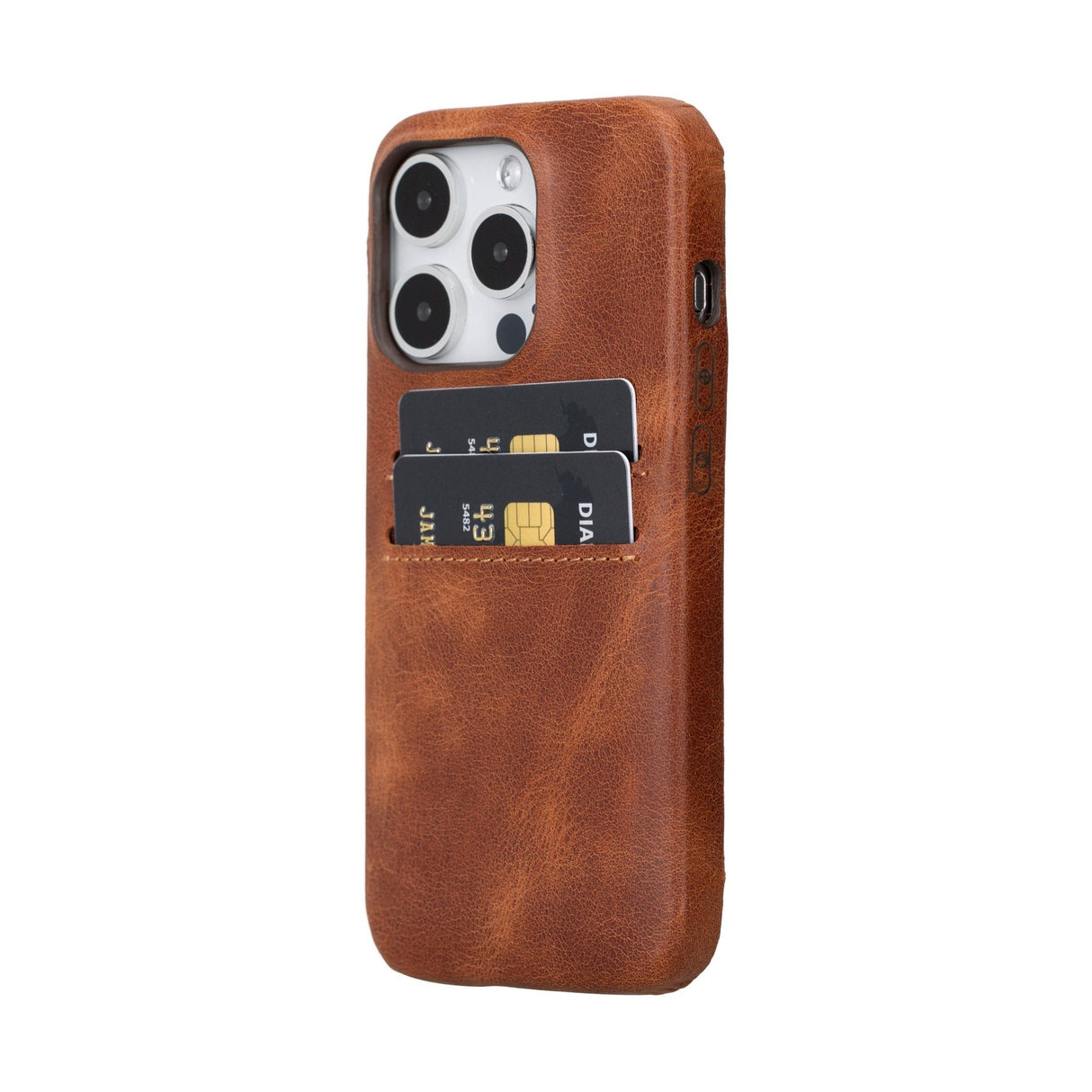 iPhone 15 Pro Leather Snap - on wallet case by Hardiston - premium iPhone 15 Cases