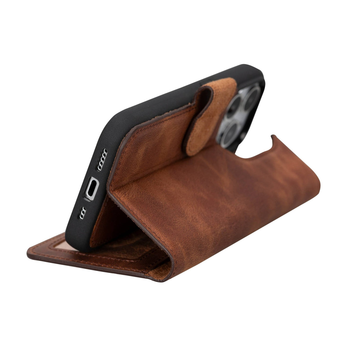 iPhone 15 Pro Leather Wallet Case by Hardiston - premium iPhone 15 Cases