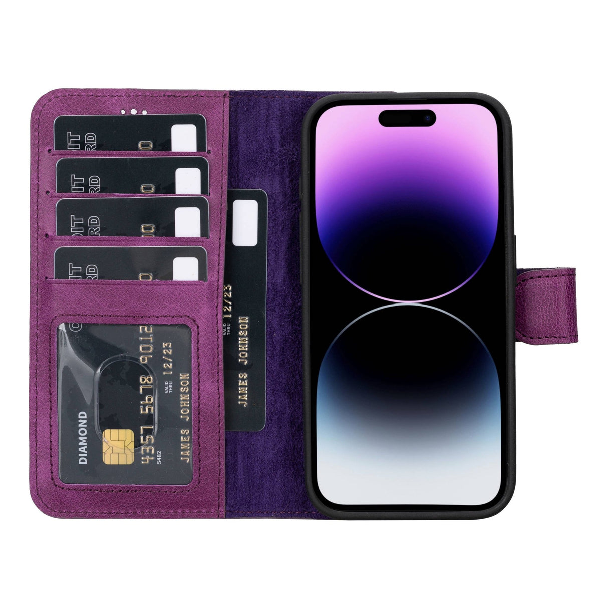iPhone 15 Pro Leather Wallet Case by Hardiston - premium iPhone 15 Cases