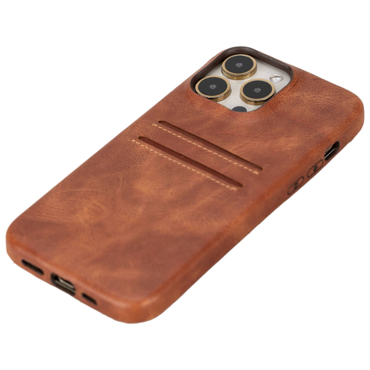 iPhone 15 Pro Max Leather Snap - on wallet case by Hardiston - premium iPhone 15 Cases