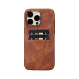 iPhone 15 Pro Max Leather Snap - on wallet case by Hardiston - premium iPhone 15 Cases