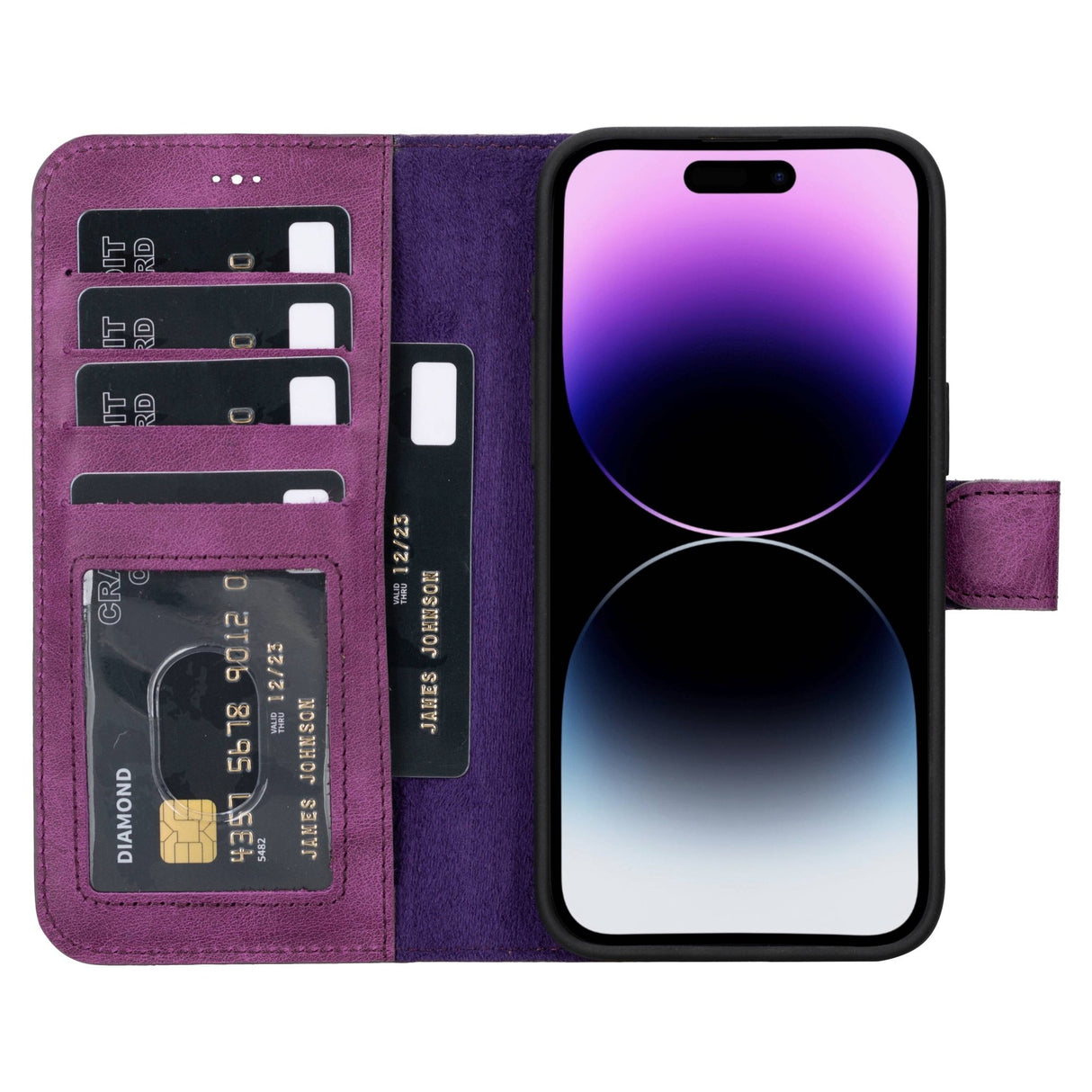 iPhone 15 Pro Max Leather Wallet Case by Hardiston - premium iPhone 15 Cases