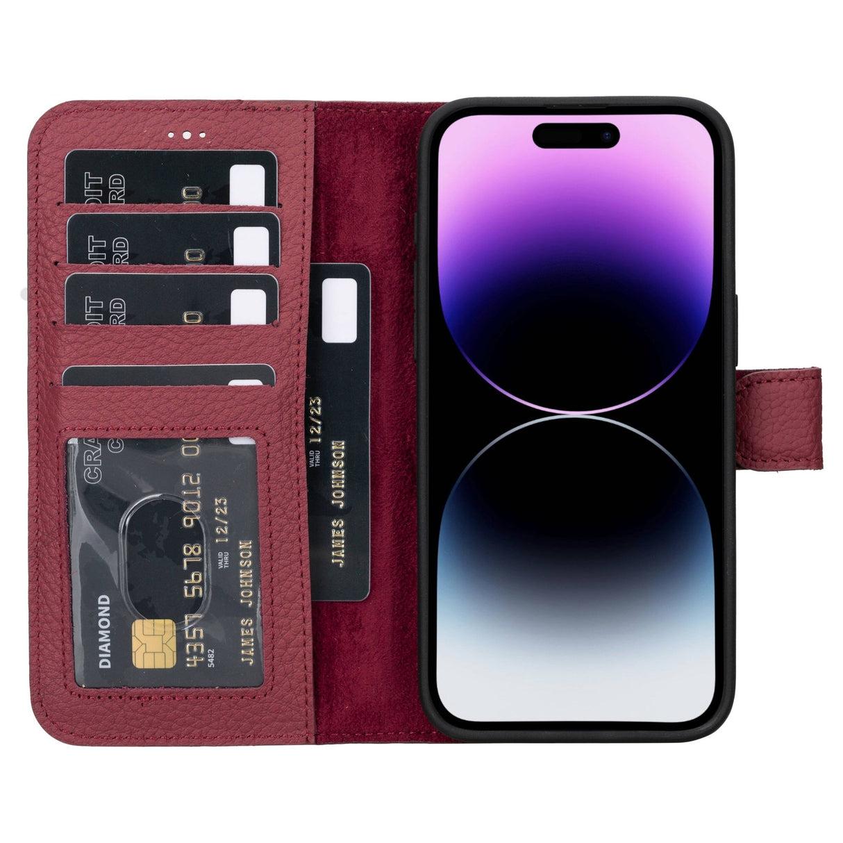 iPhone 15 Pro Max Leather Wallet Case by Hardiston - premium iPhone 15 Cases