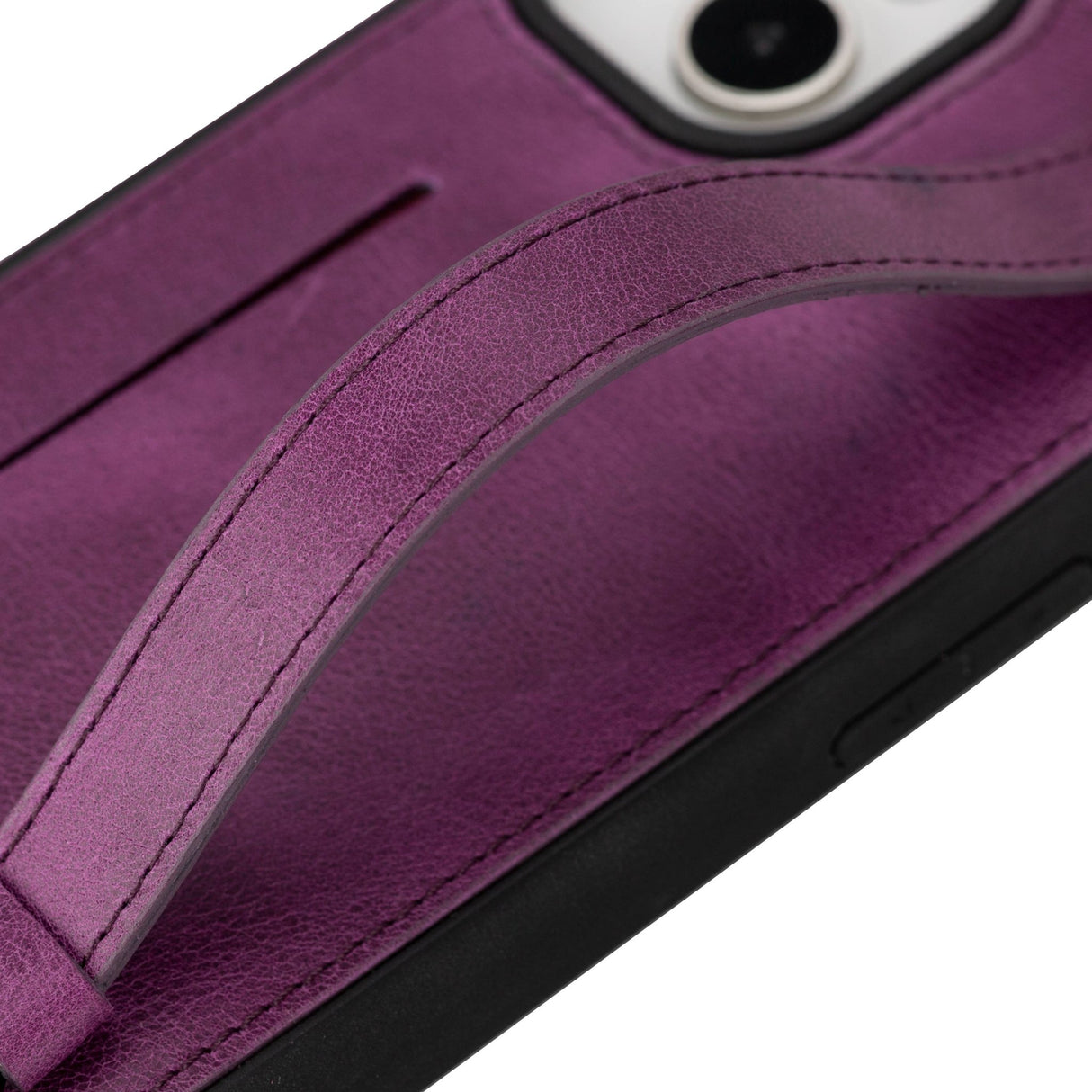iPhone 15 Snap - on Leather Grip Case by Hardiston - premium iPhone 15 Cases