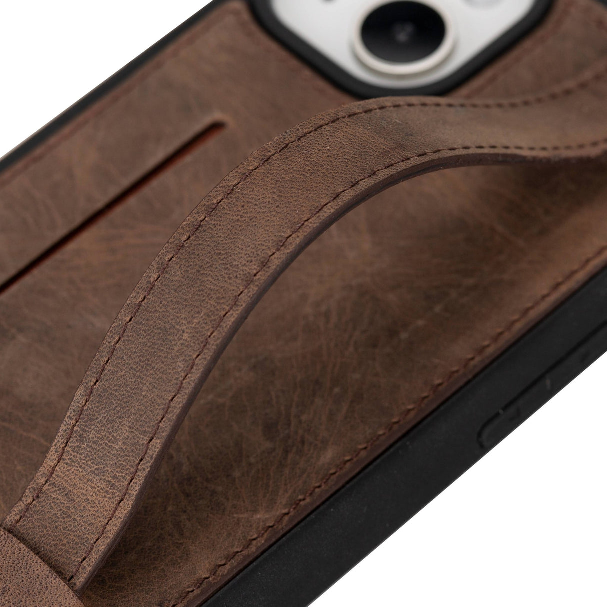 iPhone 15 Snap - on Leather Grip Case by Hardiston - premium iPhone 15 Cases
