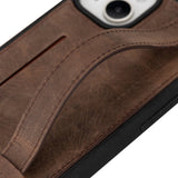 iPhone 15 Snap - on Leather Grip Case by Hardiston - premium iPhone 15 Cases