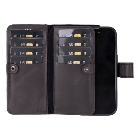 iPhone 16 E Leather Dual Wallet Case by Hardiston - premium iPhone 16 Cases