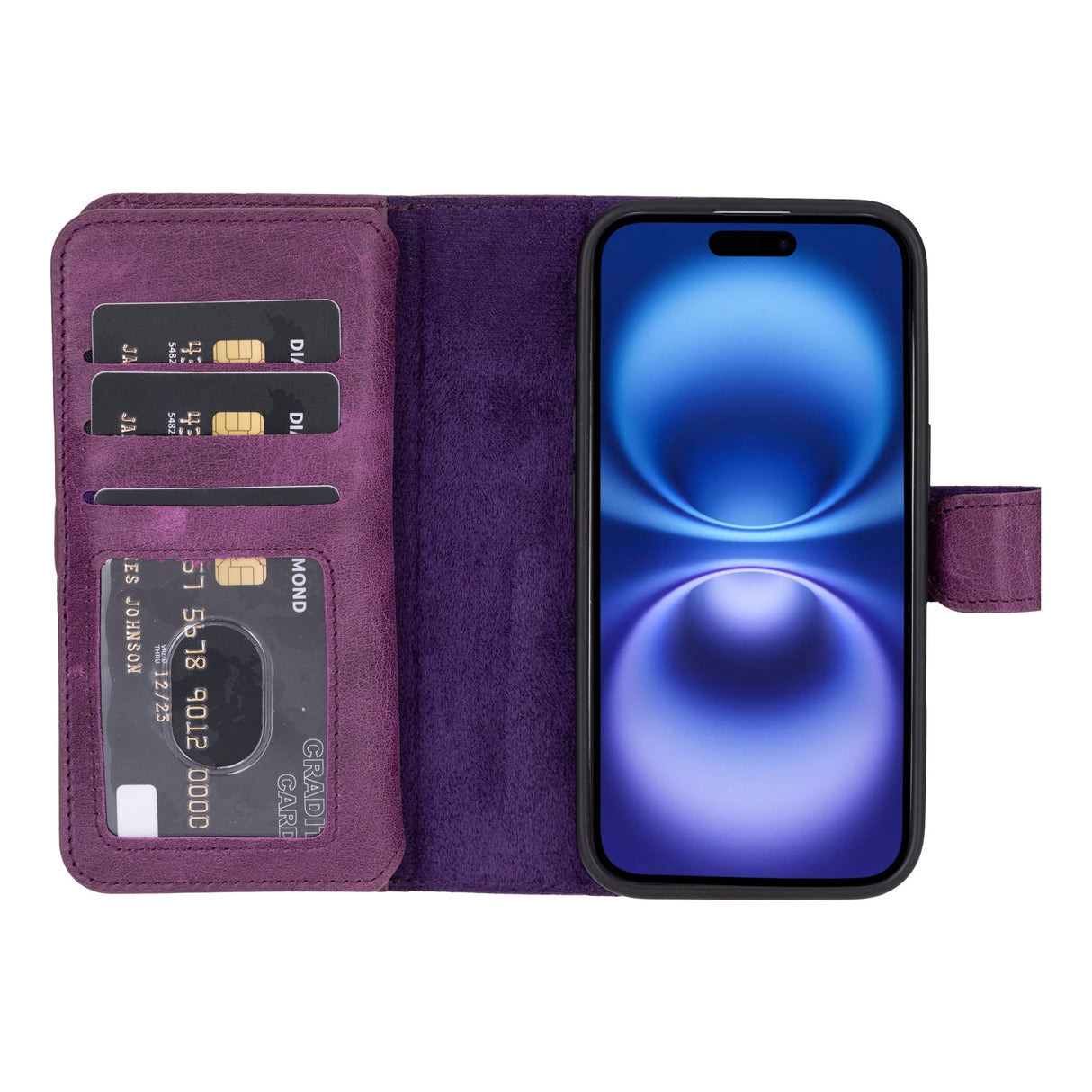 iPhone 16 E Leather Dual Wallet Case by Hardiston - premium iPhone 16 Cases