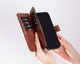 iPhone 16 E Leather Dual Wallet Case by Hardiston - premium iPhone 16 Cases
