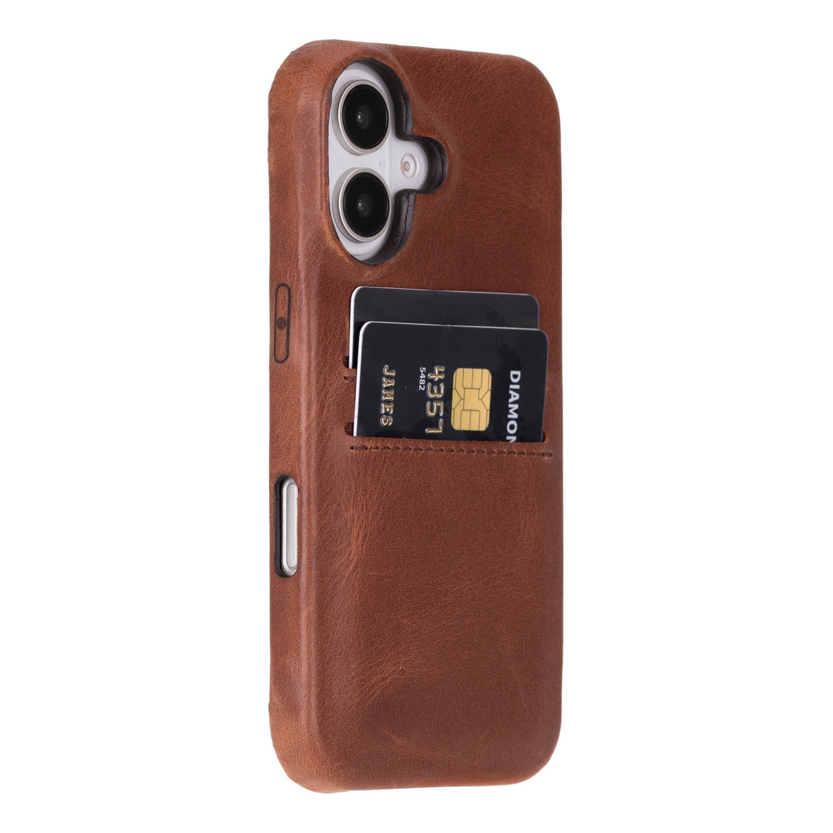 iPhone 16 E Snap - on Leather Wallet Case by Hardiston - premium iPhone 16 Cases