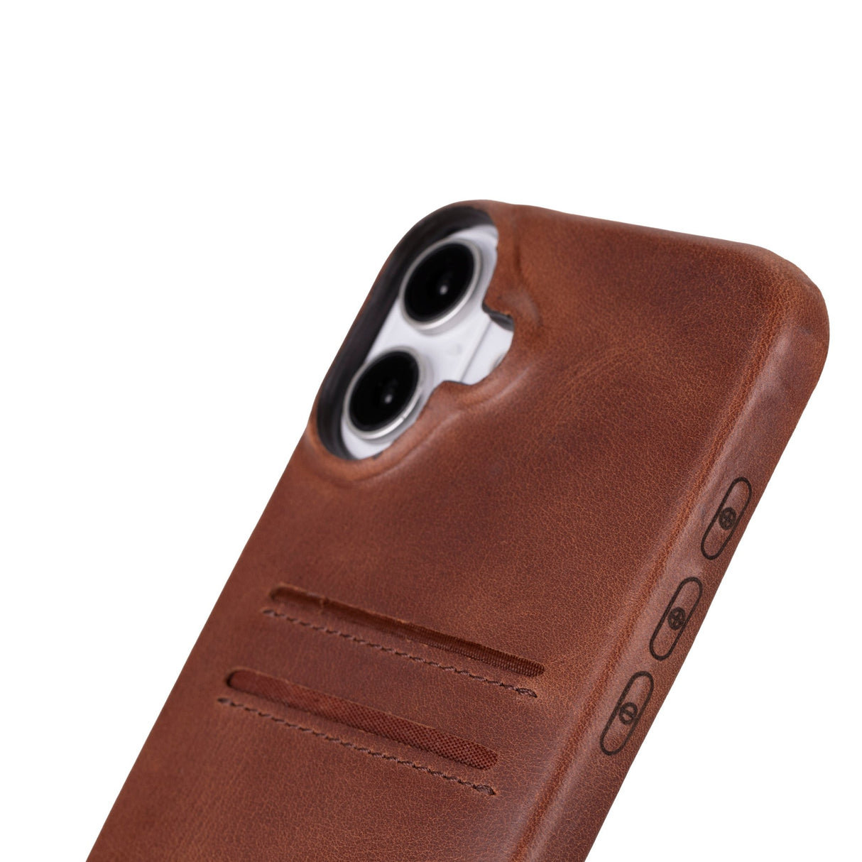iPhone 16 E Snap - on Leather Wallet Case by Hardiston - premium iPhone 16 Cases