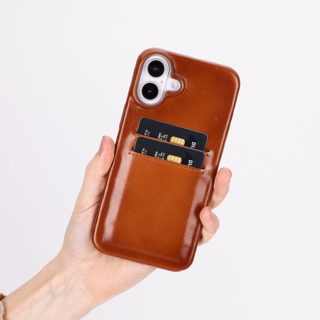 iPhone 16 Plus Leather Snap - On Wallet case by Hardiston - premium iPhone 16 Cases
