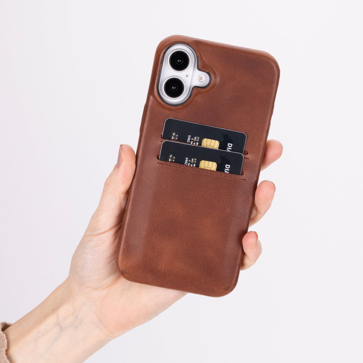 iPhone 16 Plus Leather Snap - On Wallet case by Hardiston - premium iPhone 16 Cases