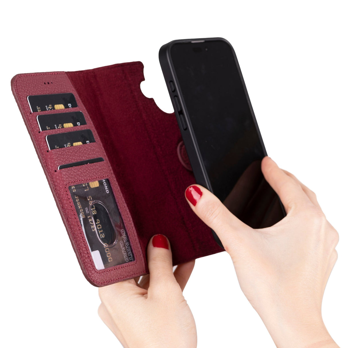 iPhone 16 Plus Leather Wallet Case by Hardiston - premium iPhone 16 Cases