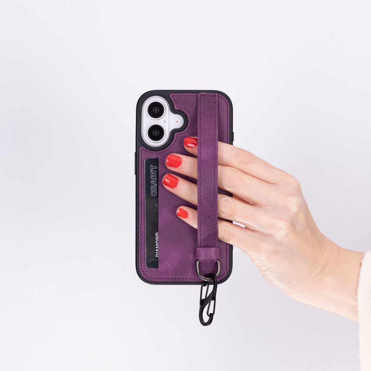 iPhone 16 Plus Snap - on Leather Grip Case by Hardiston - premium iPhone 16 Cases
